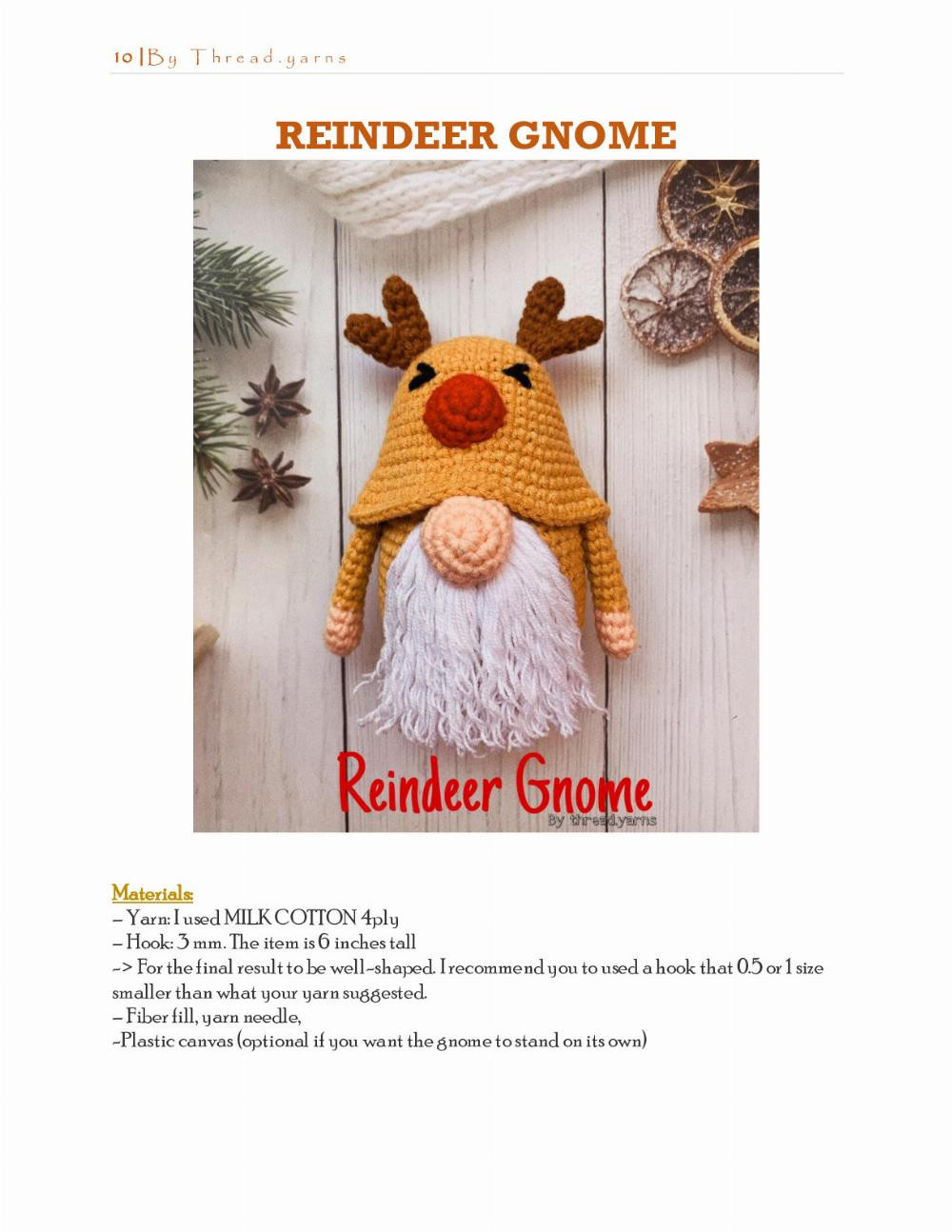 CHRISTMAS GNOMES COLLECTION. Reindeer