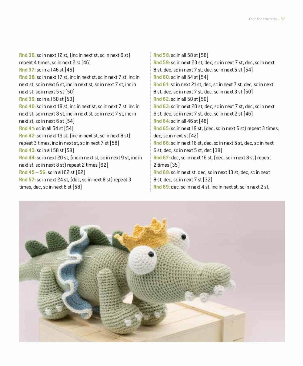 Coco, crocodile crochet pattern