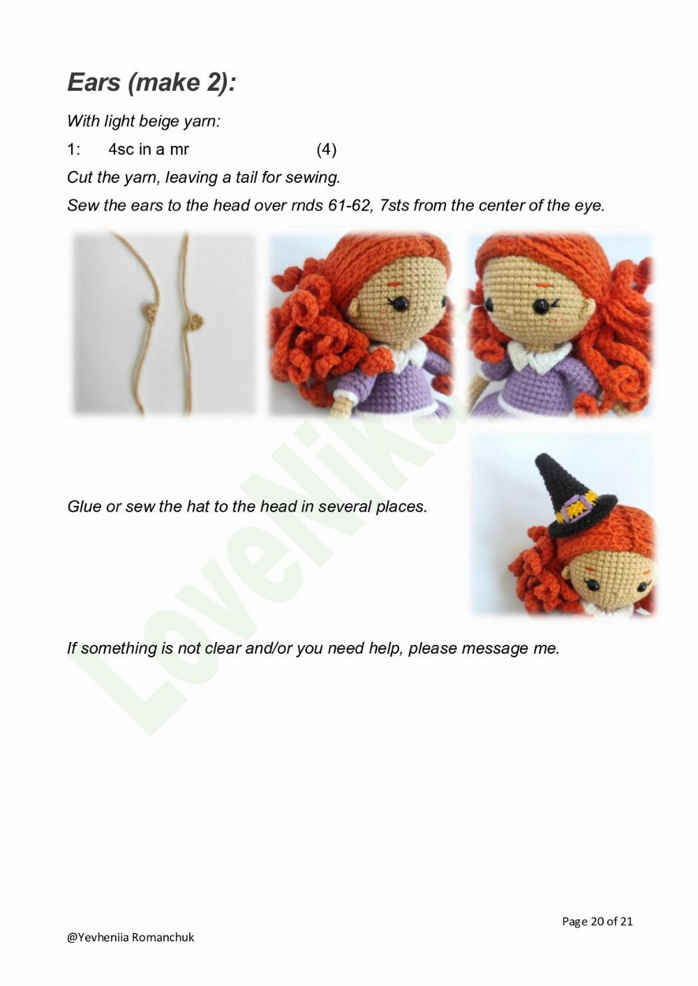 corinne the little kind witch crochet pattern