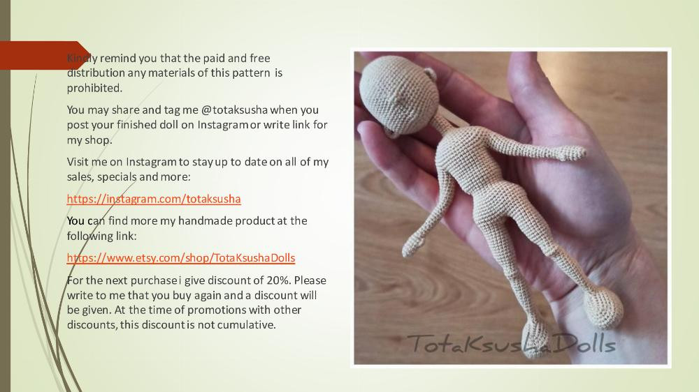 Crochet doll, based body