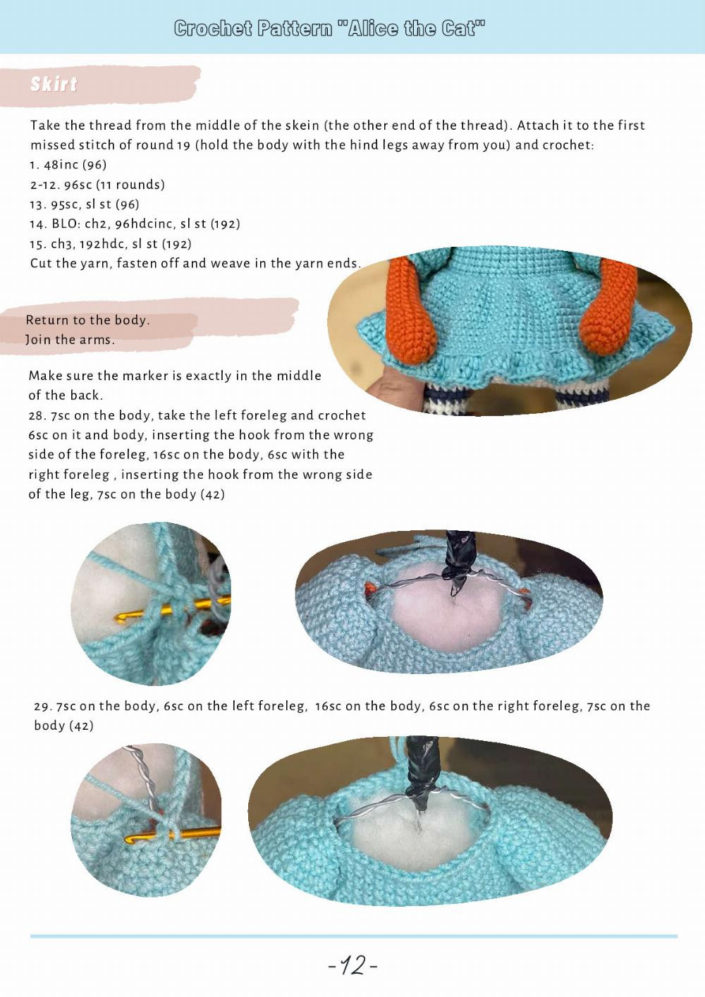 CROCHET PATTERN Alice the Cat