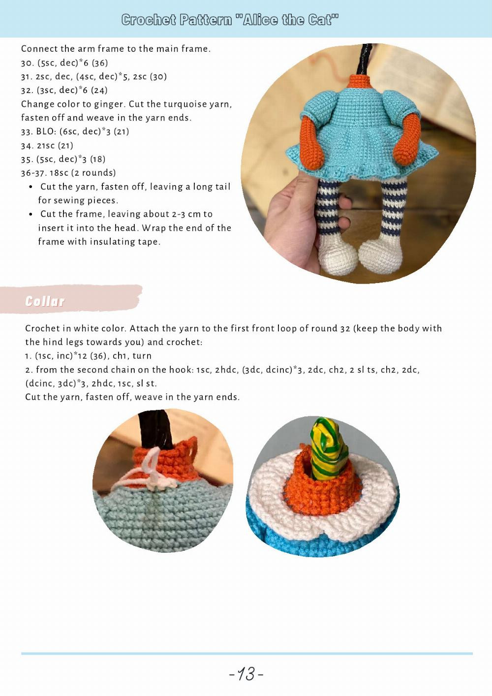 CROCHET PATTERN Alice the Cat