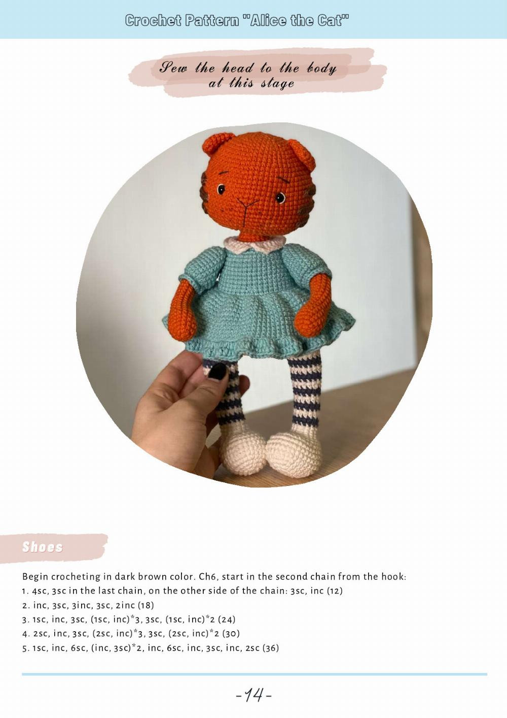 CROCHET PATTERN Alice the Cat