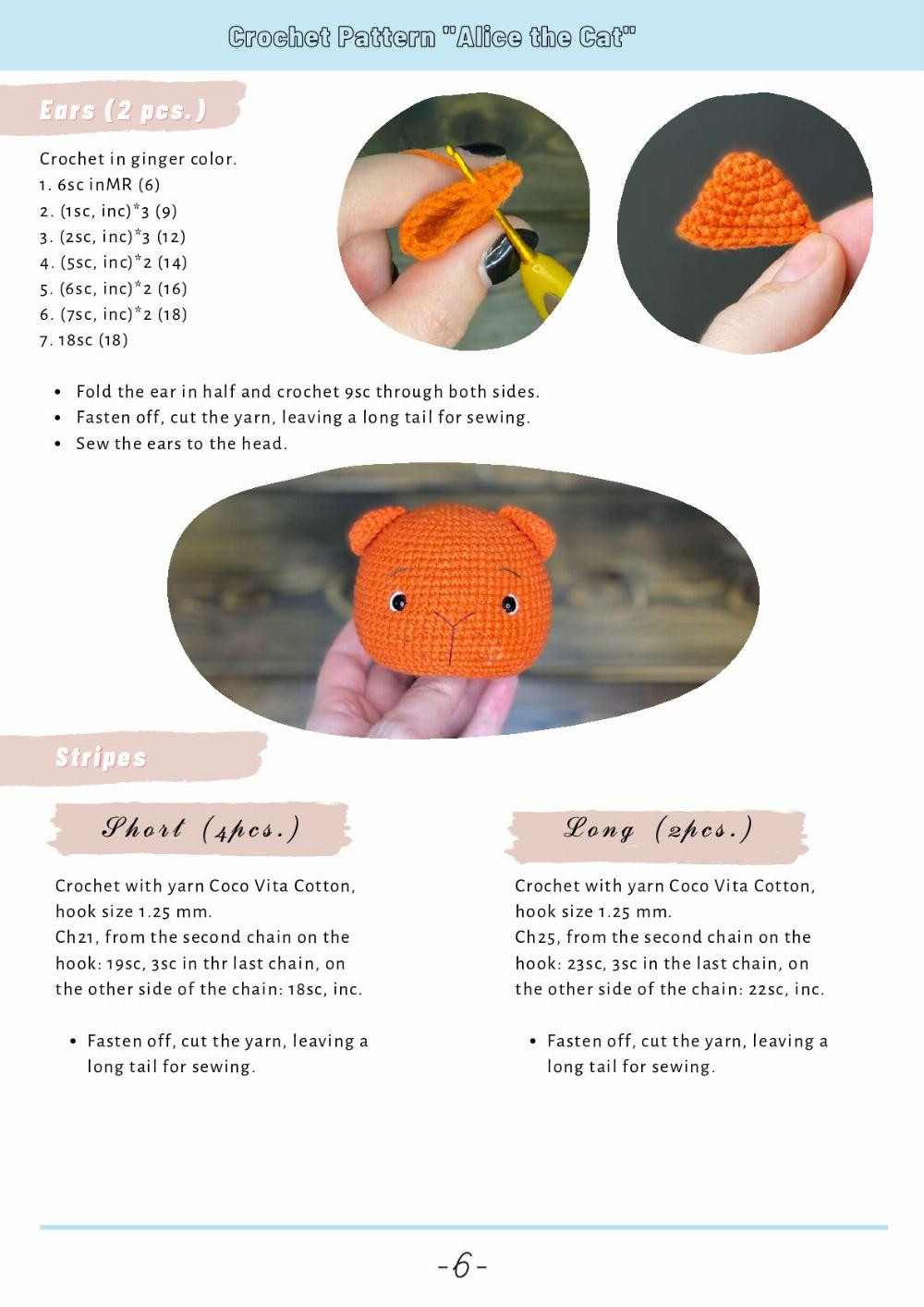 CROCHET PATTERN Alice the Cat