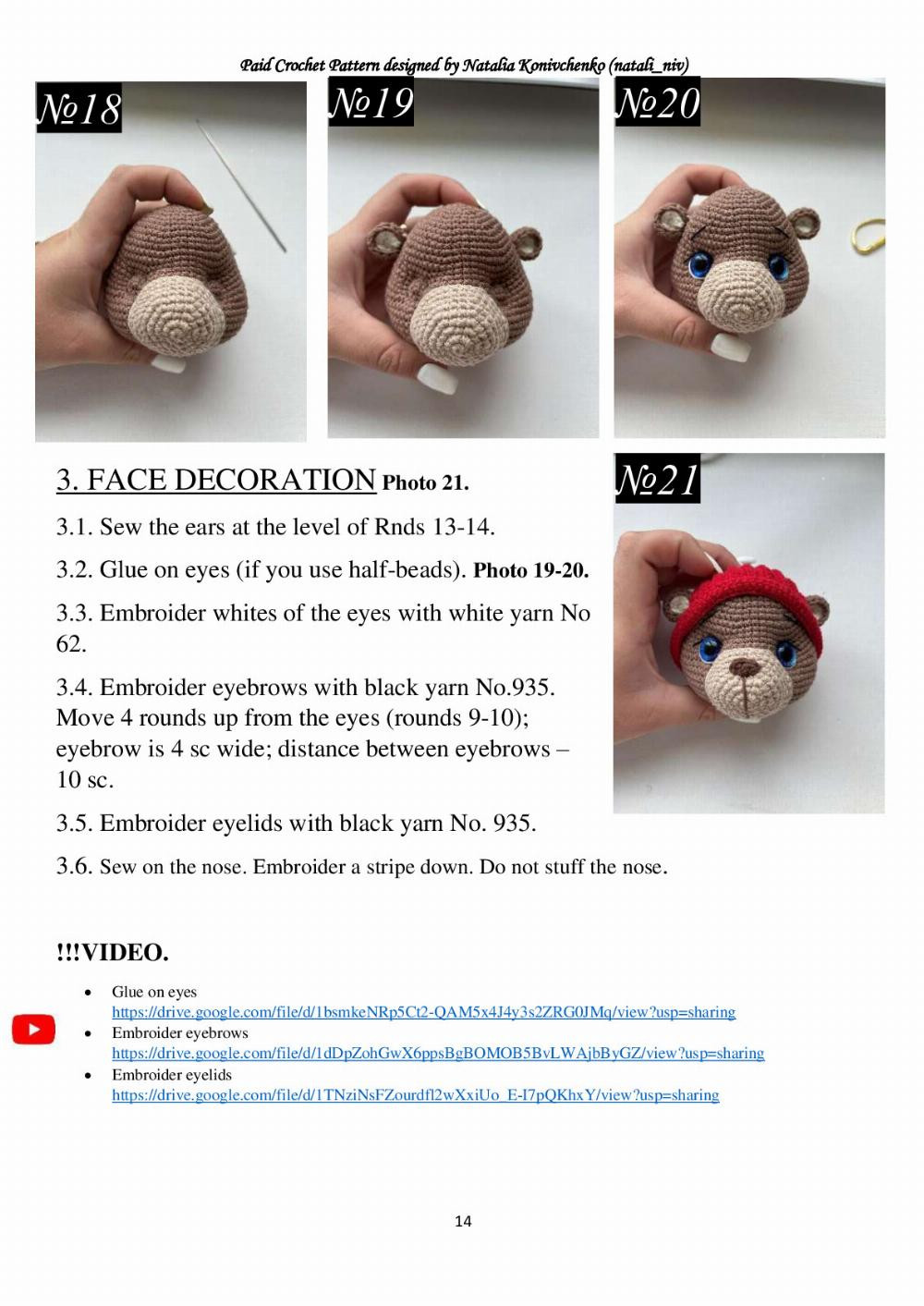 crochet pattern bear dandy