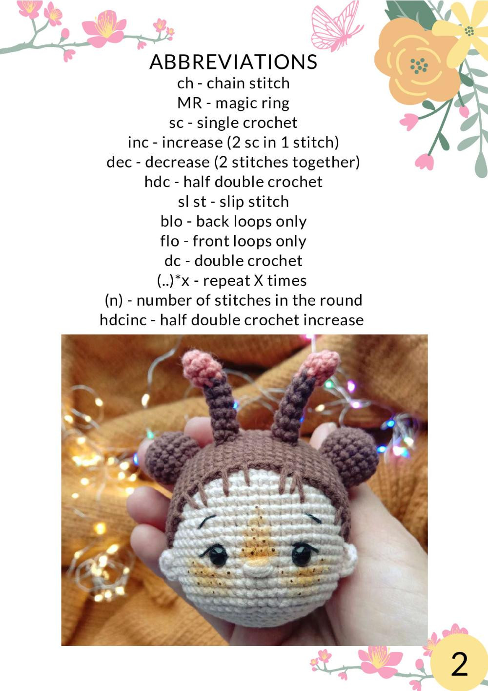 CROCHET PATTERN Butterfly doll