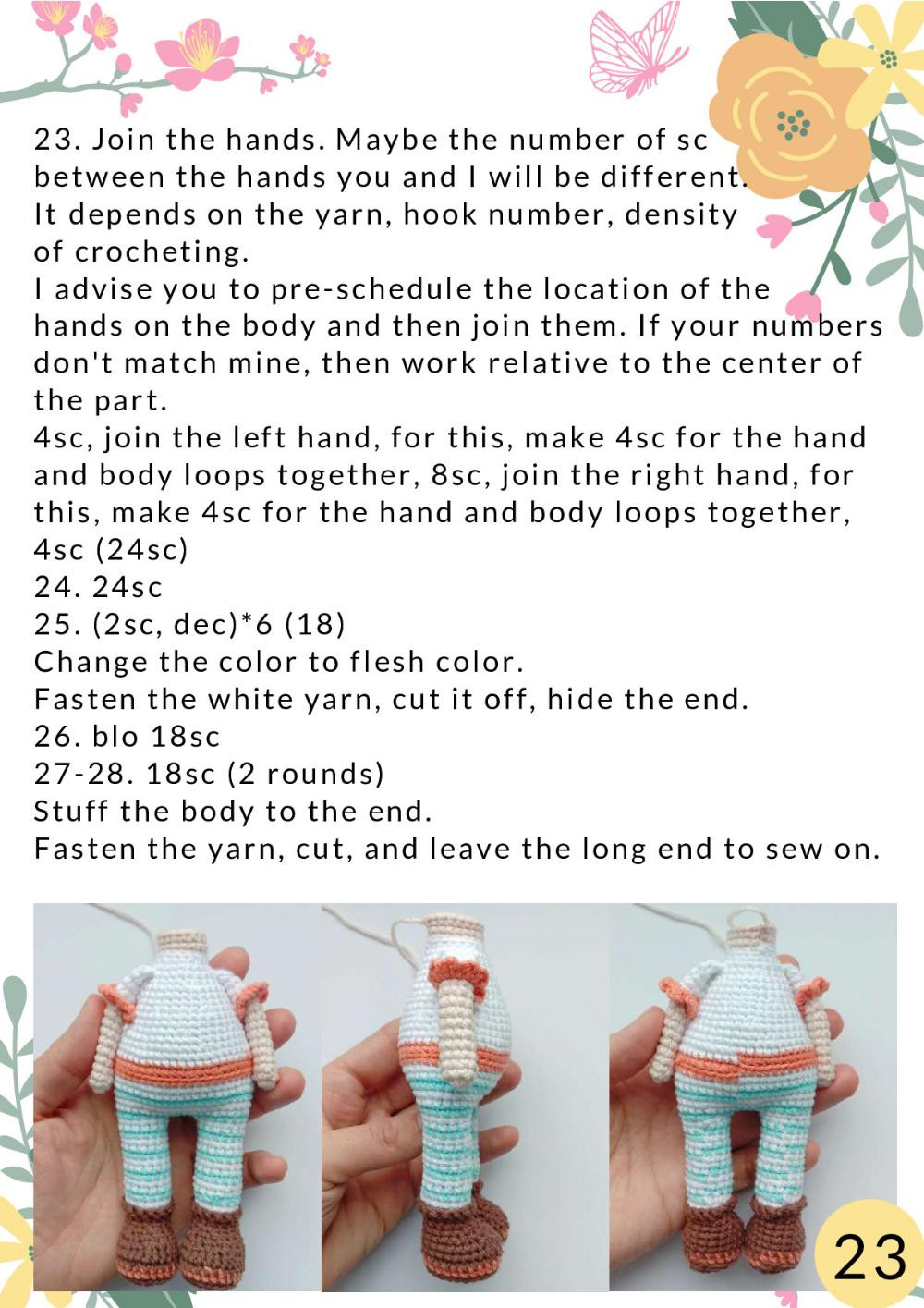 CROCHET PATTERN Butterfly doll