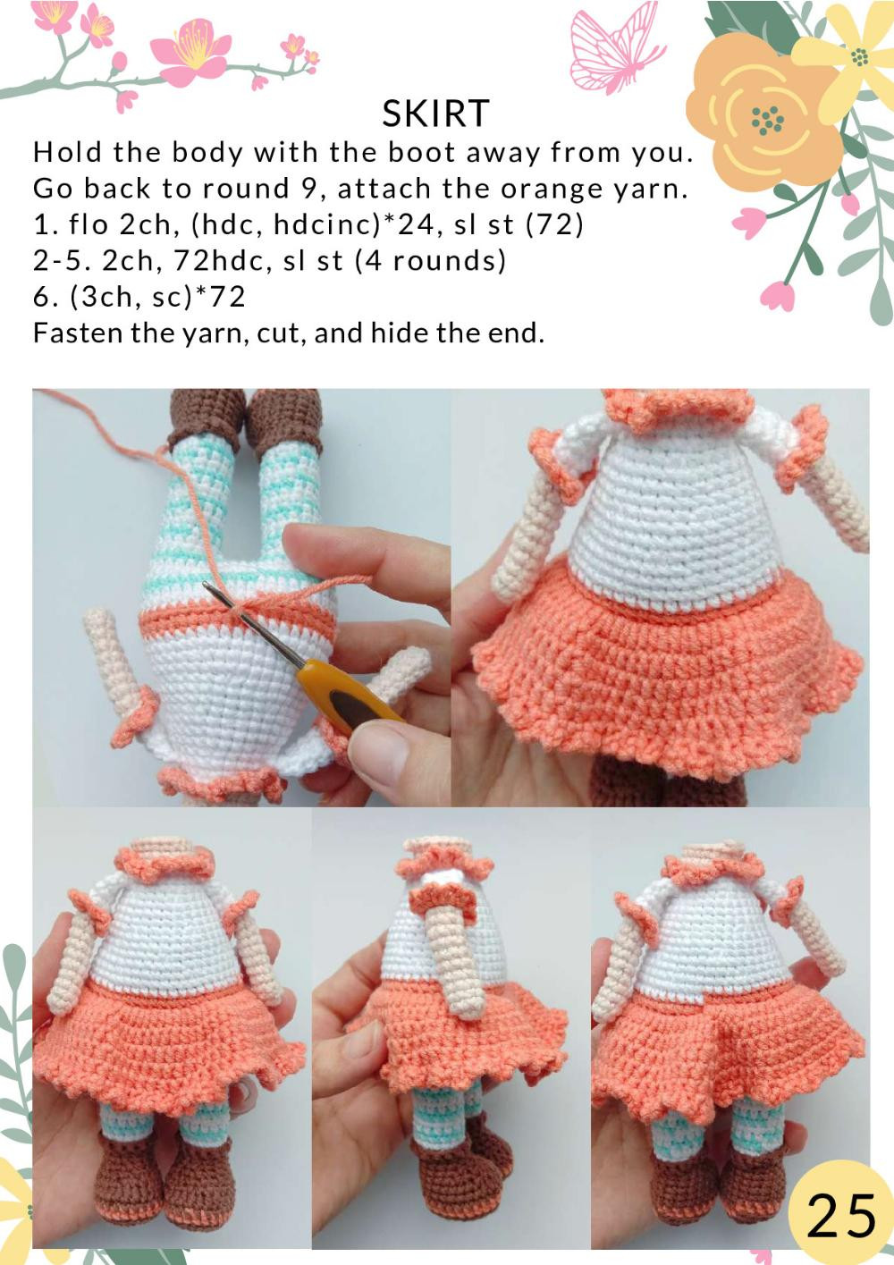 CROCHET PATTERN Butterfly doll