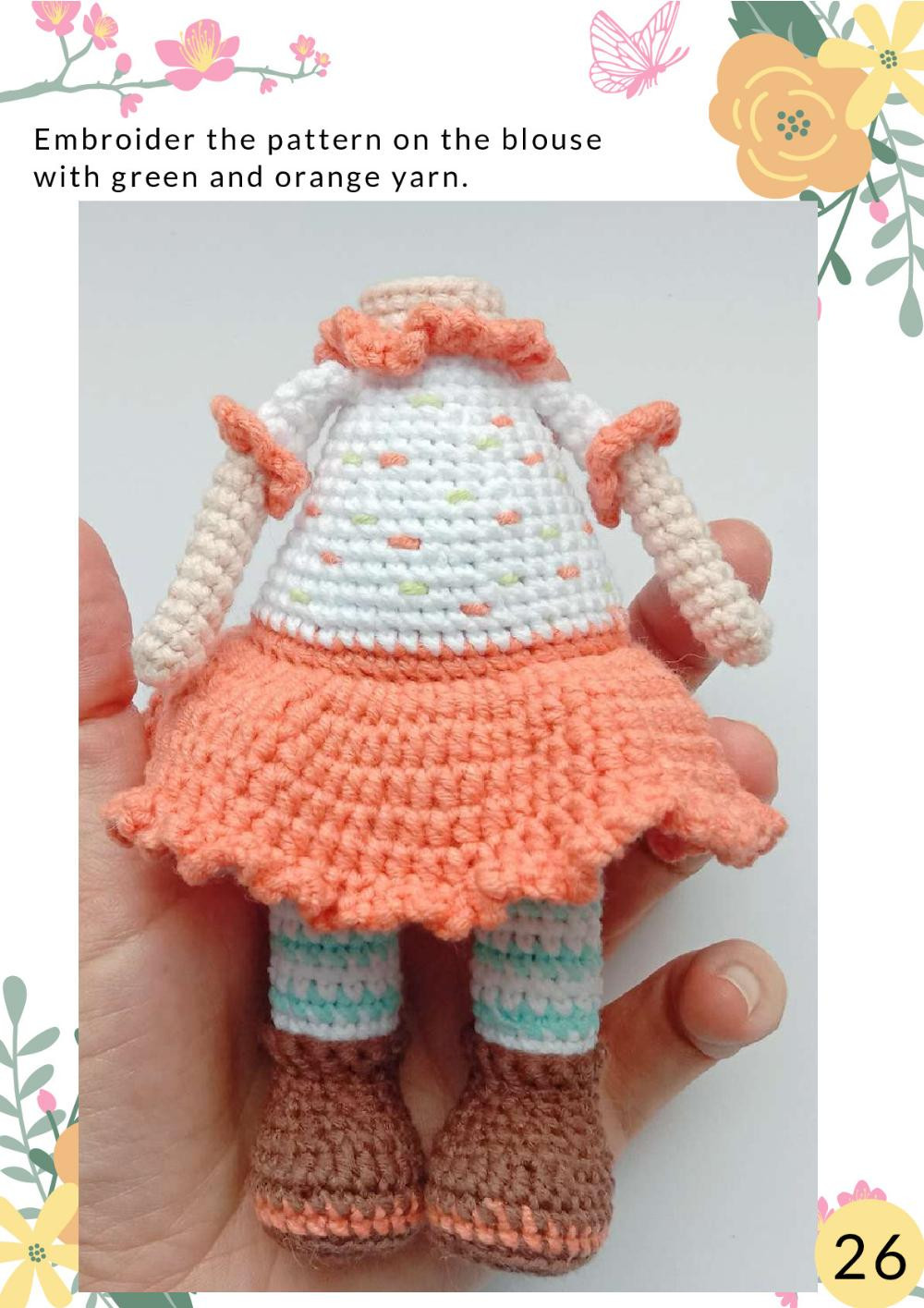 CROCHET PATTERN Butterfly doll