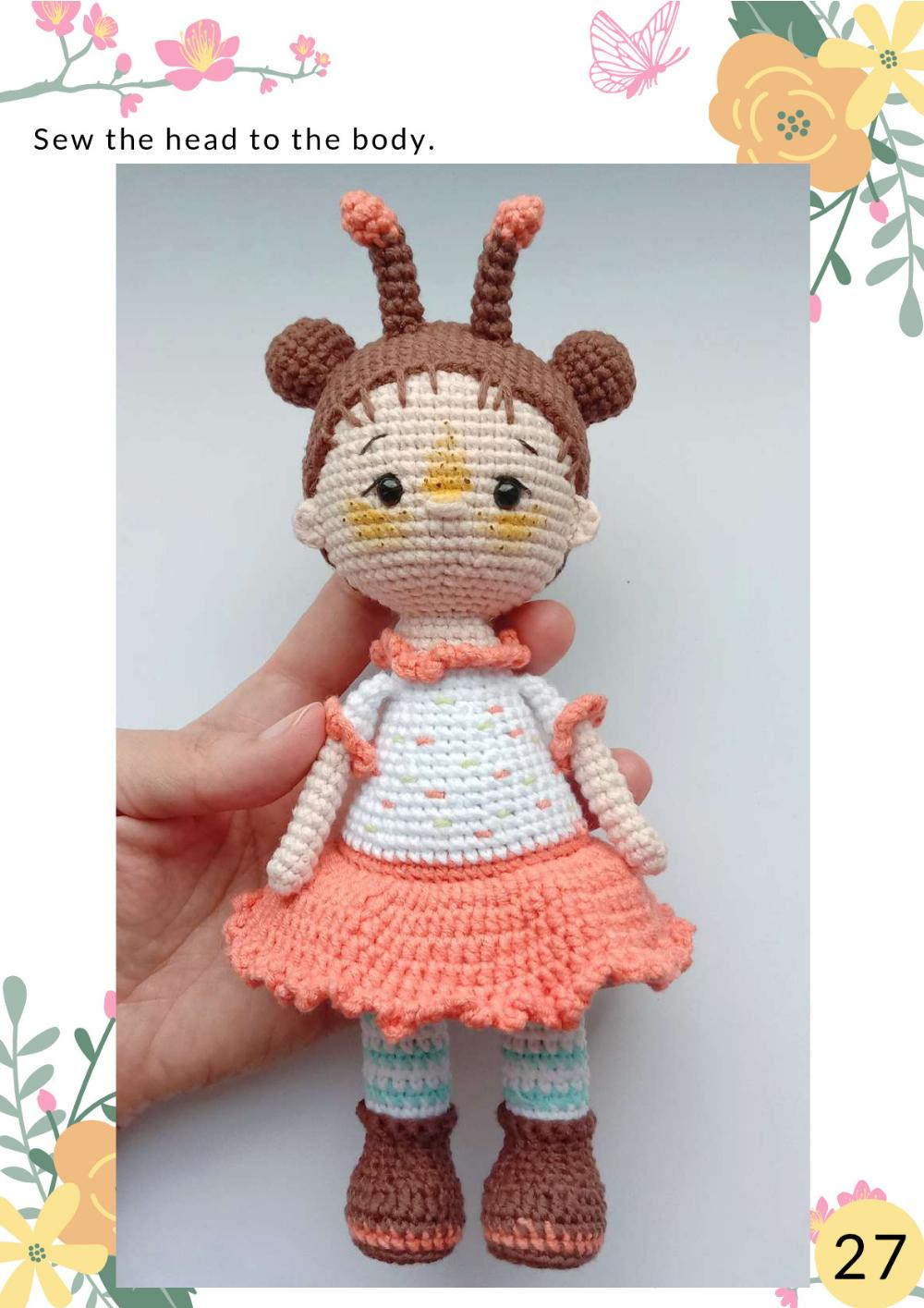 CROCHET PATTERN Butterfly doll