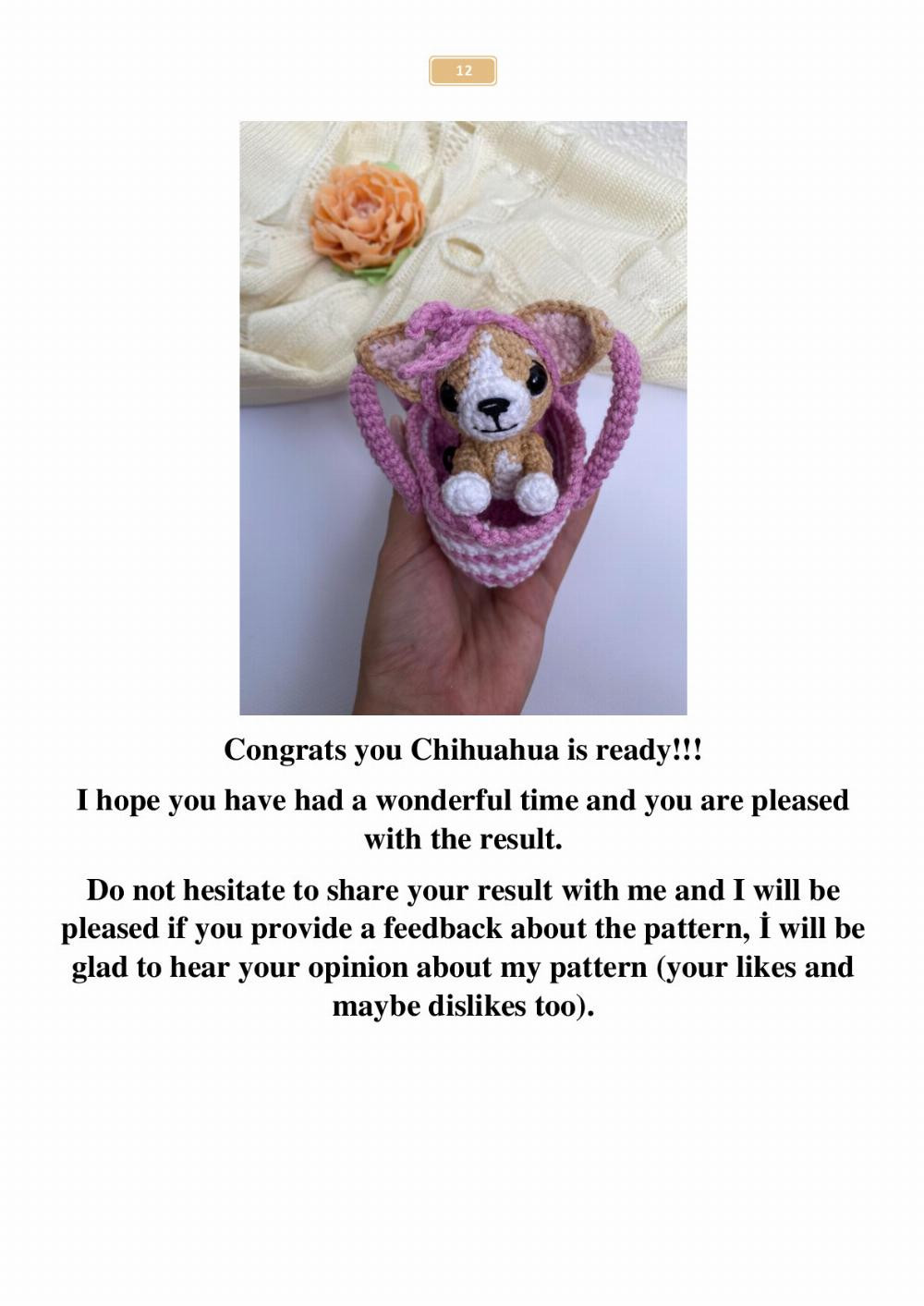 CROCHET PATTERN CHIHUAHUA dog