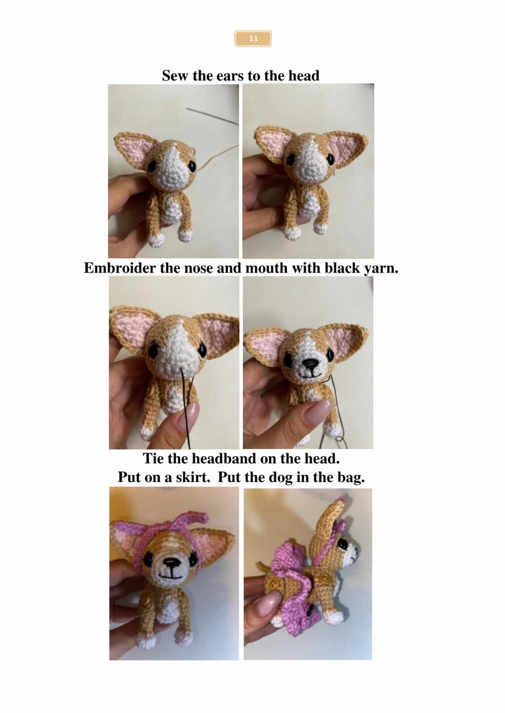 CROCHET PATTERN CHIHUAHUA dog