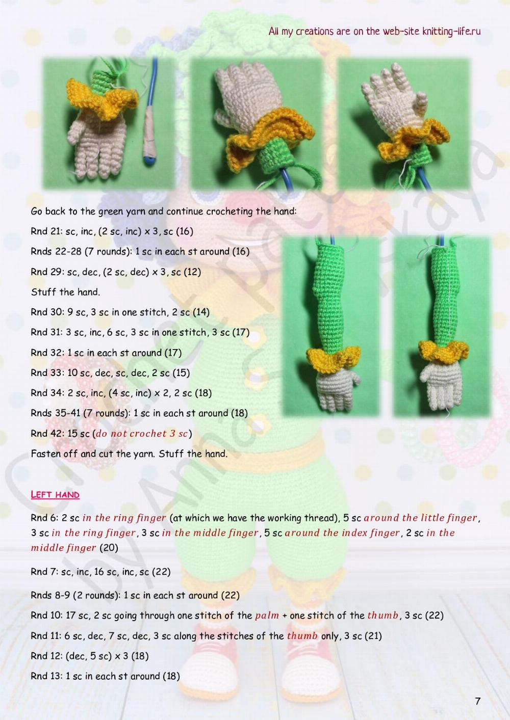 Crochet Pattern Clown Semitsvetik