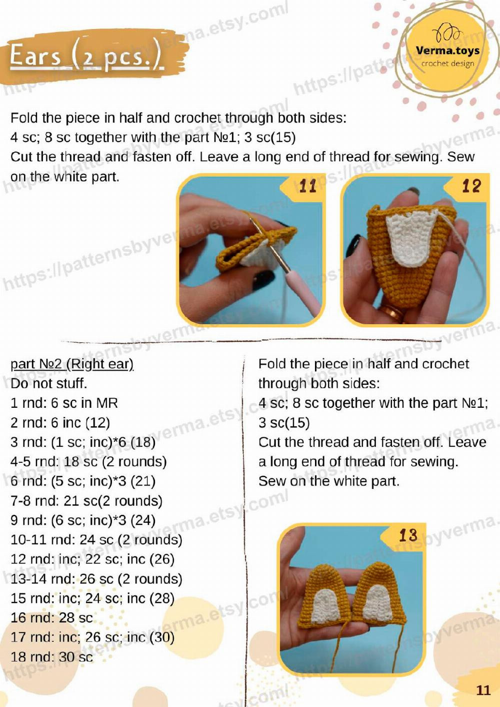 CROCHET PATTERN "Corgi dog"