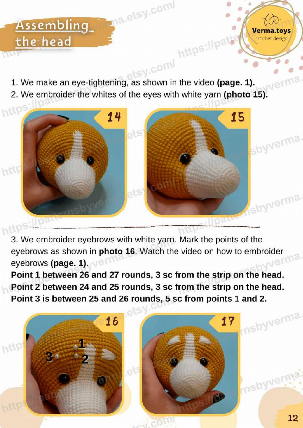 CROCHET PATTERN "Corgi dog"