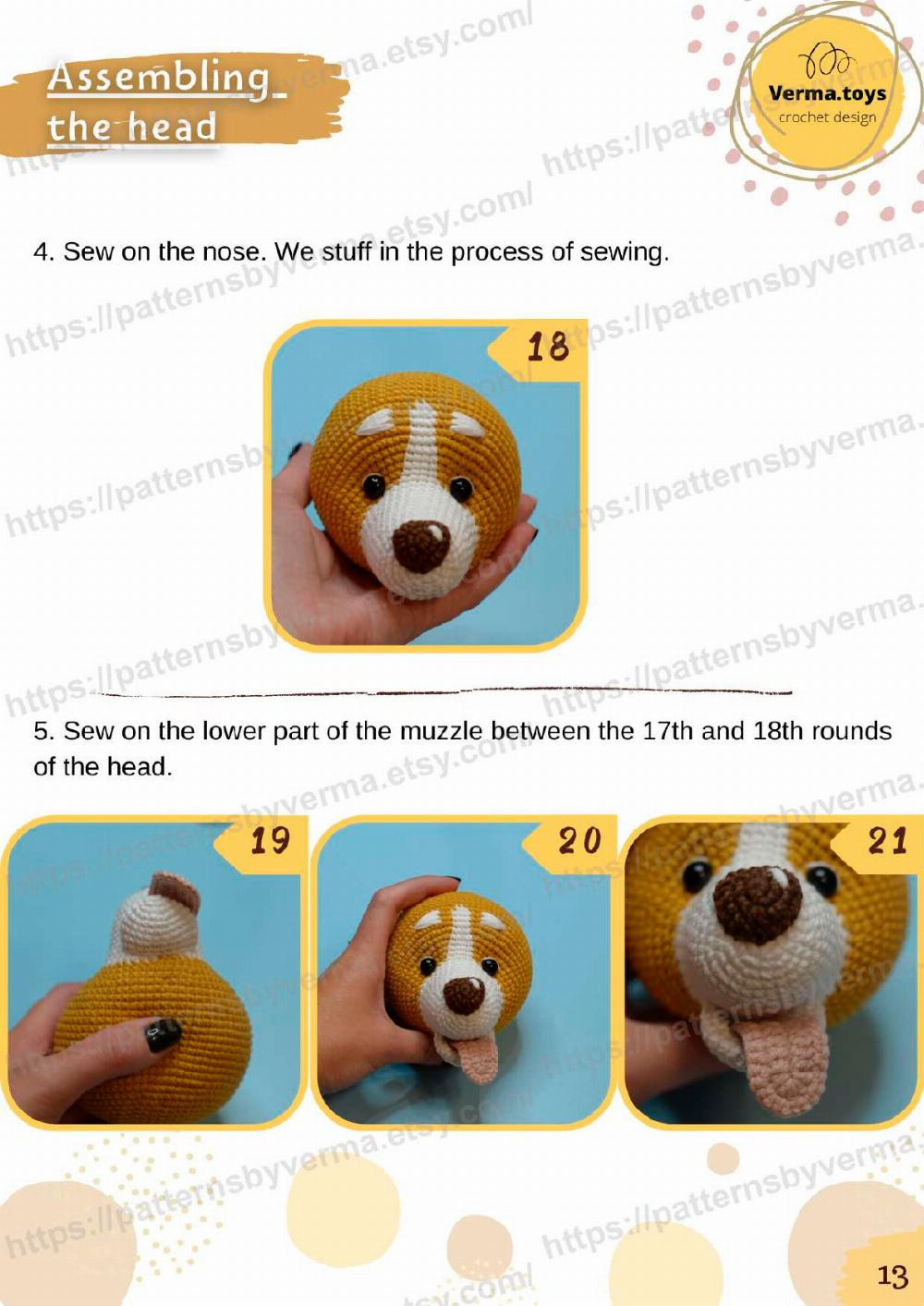 CROCHET PATTERN "Corgi dog"