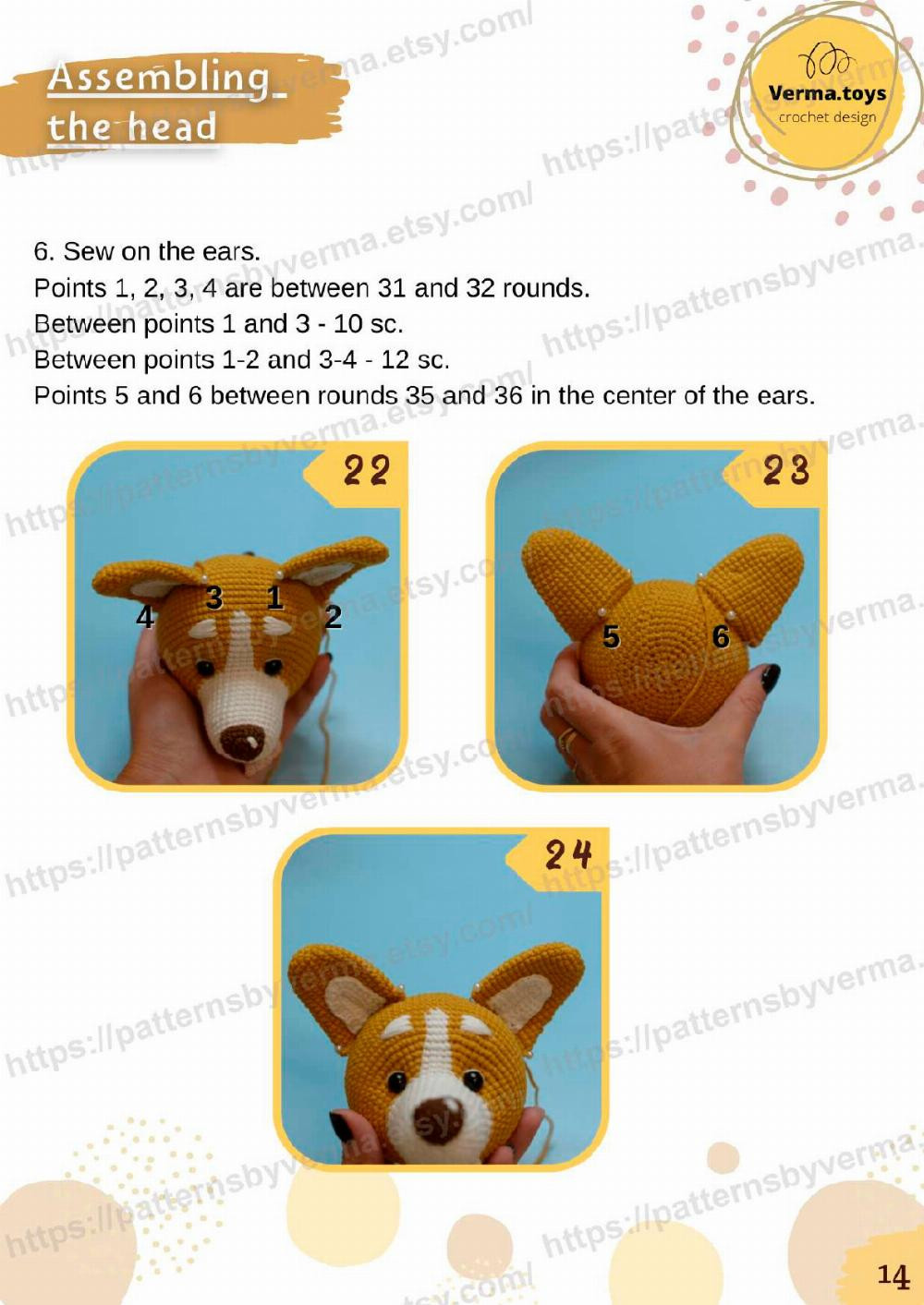 CROCHET PATTERN "Corgi dog"