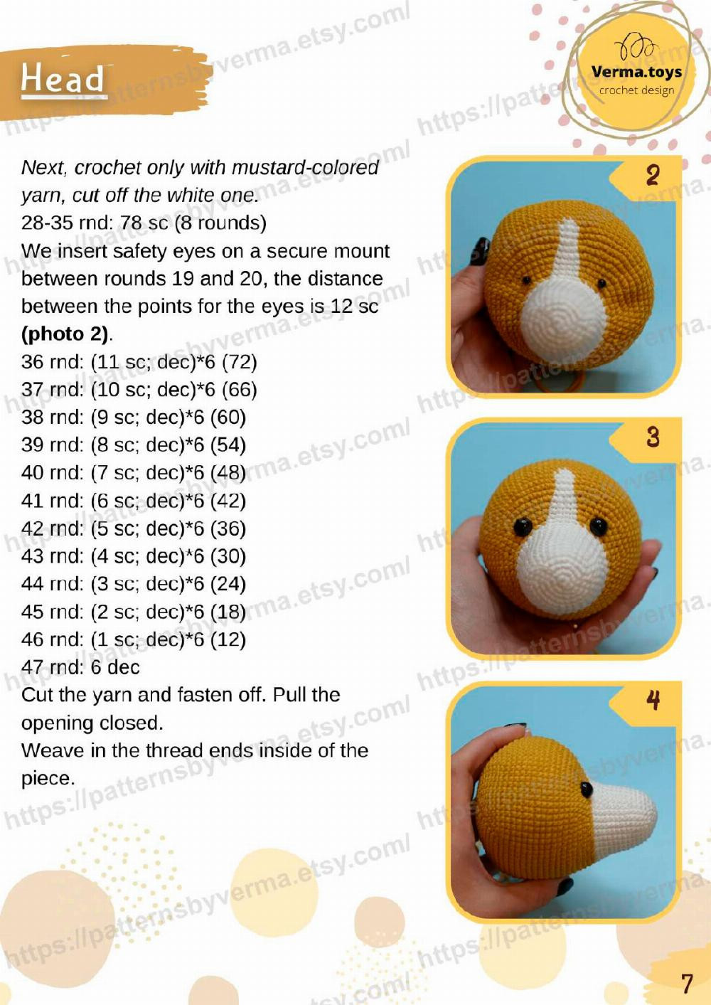 CROCHET PATTERN "Corgi dog"