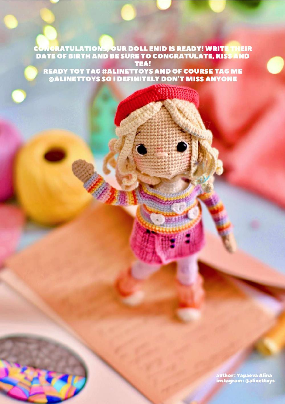 CROCHET PATTERN doll enid