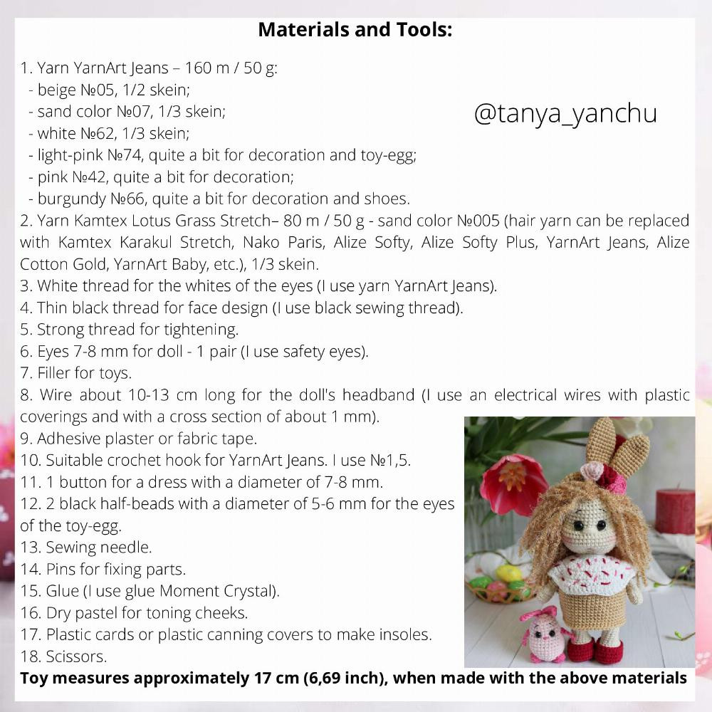 Crochet Pattern "Doll in Easter Cake costume"