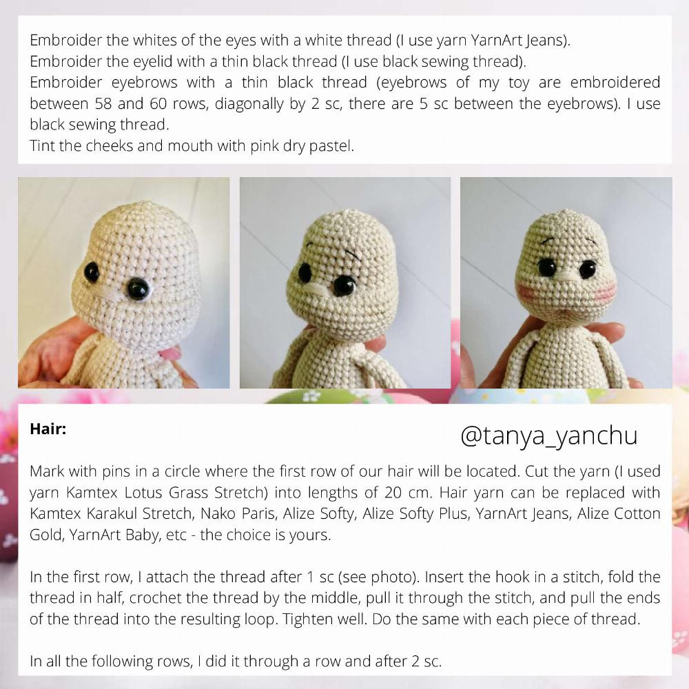 Crochet Pattern "Doll in Easter Cake costume"