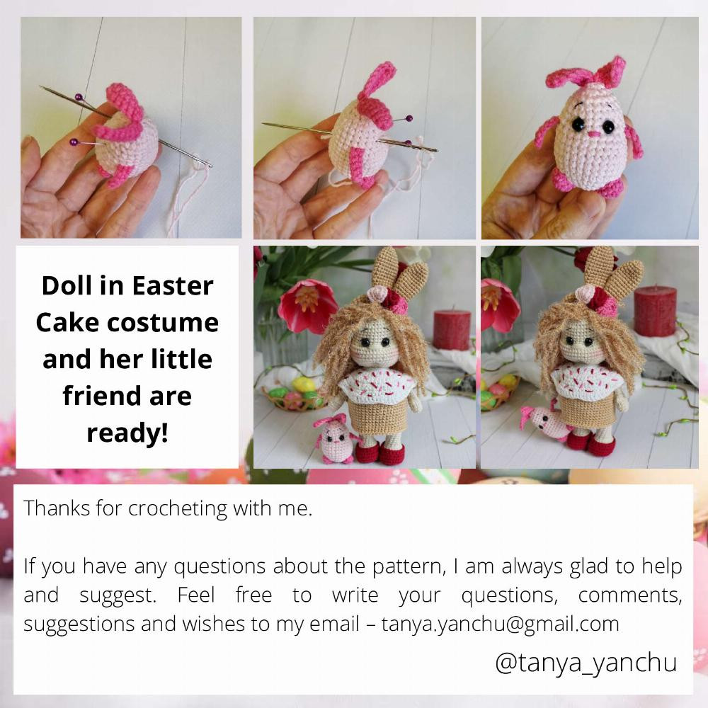 Crochet Pattern "Doll in Easter Cake costume"