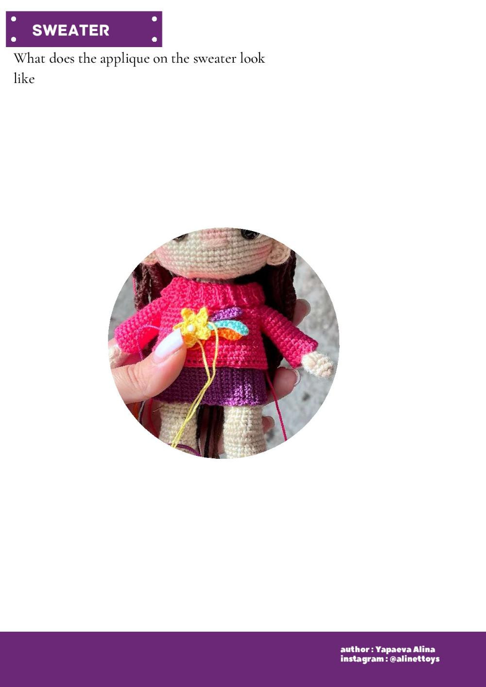 crochet pattern doll mabel