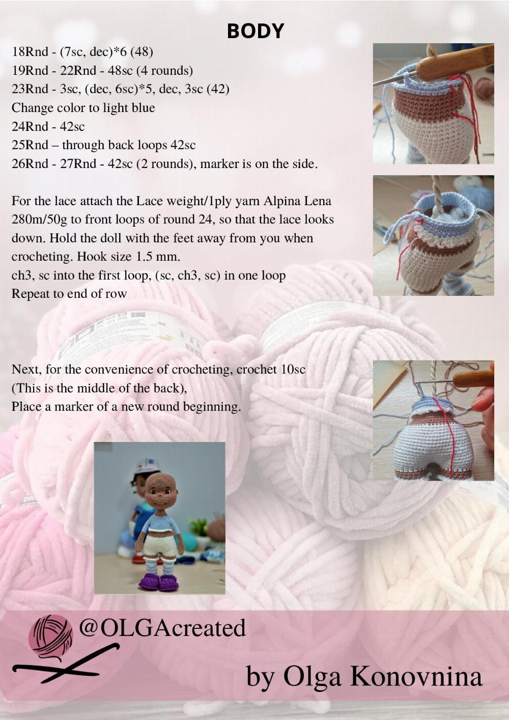 Crochet Pattern Doll Maria