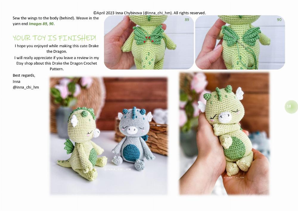 Crochet pattern “Drake the Dragon”