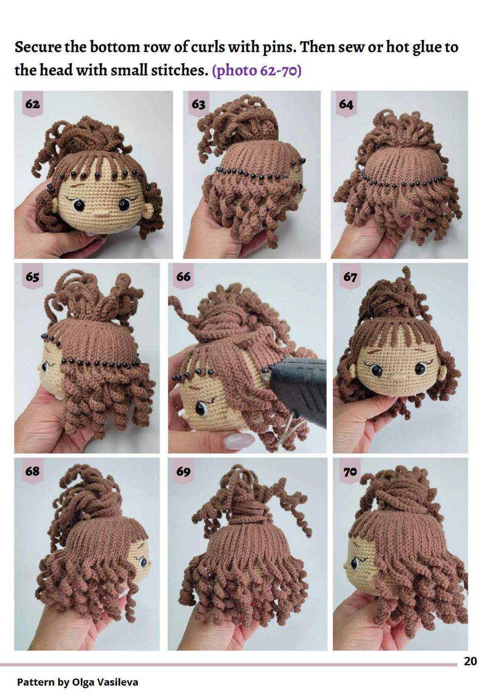 Crochet pattern for baby dolls and milk bottles