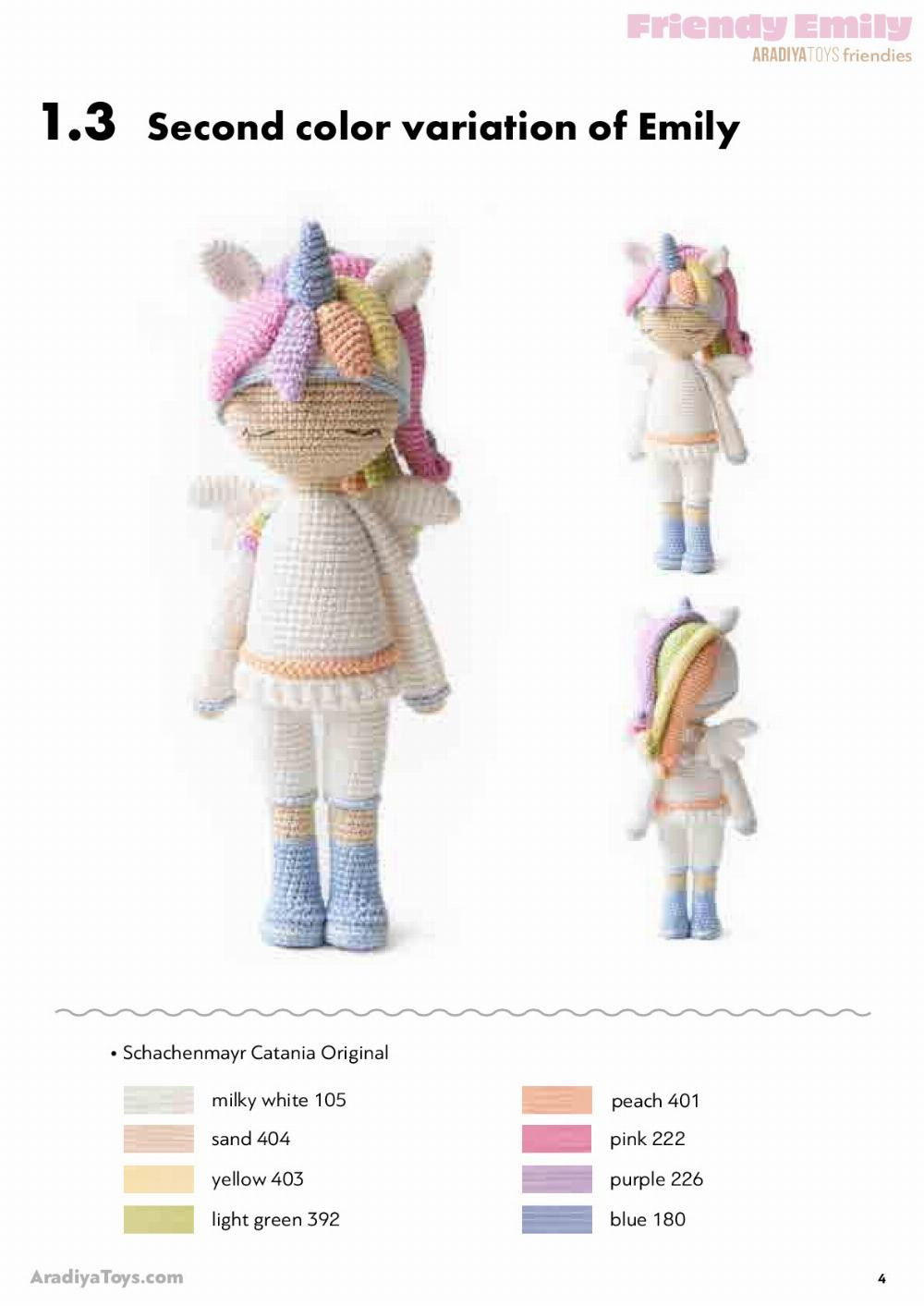 Crochet pattern for baby girl angel unicorn horse doll