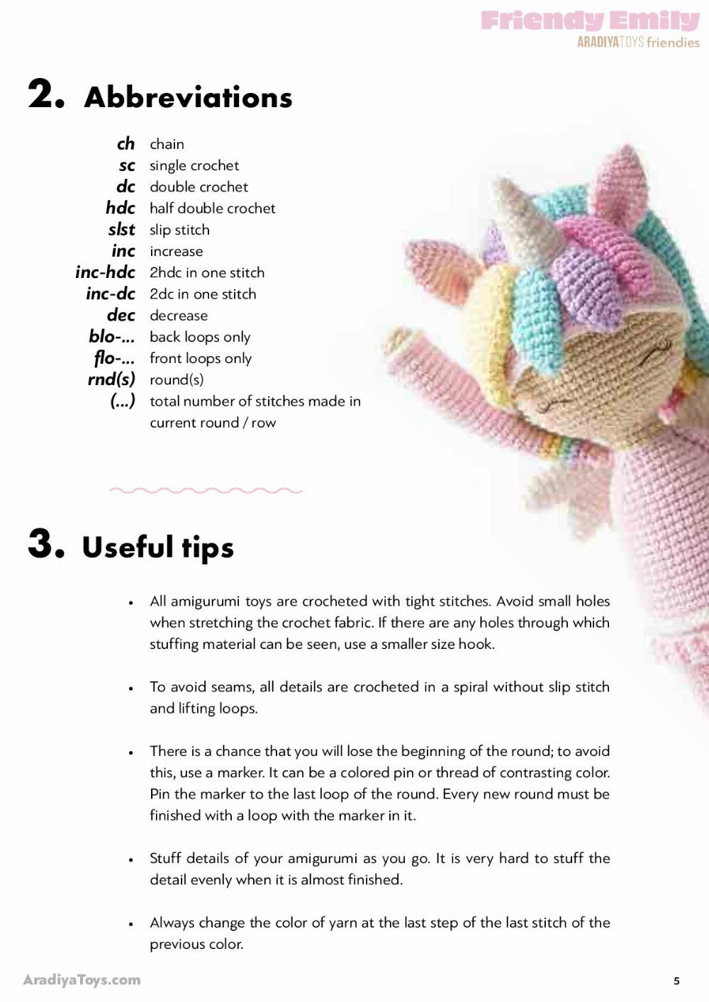 Crochet pattern for baby girl angel unicorn horse doll