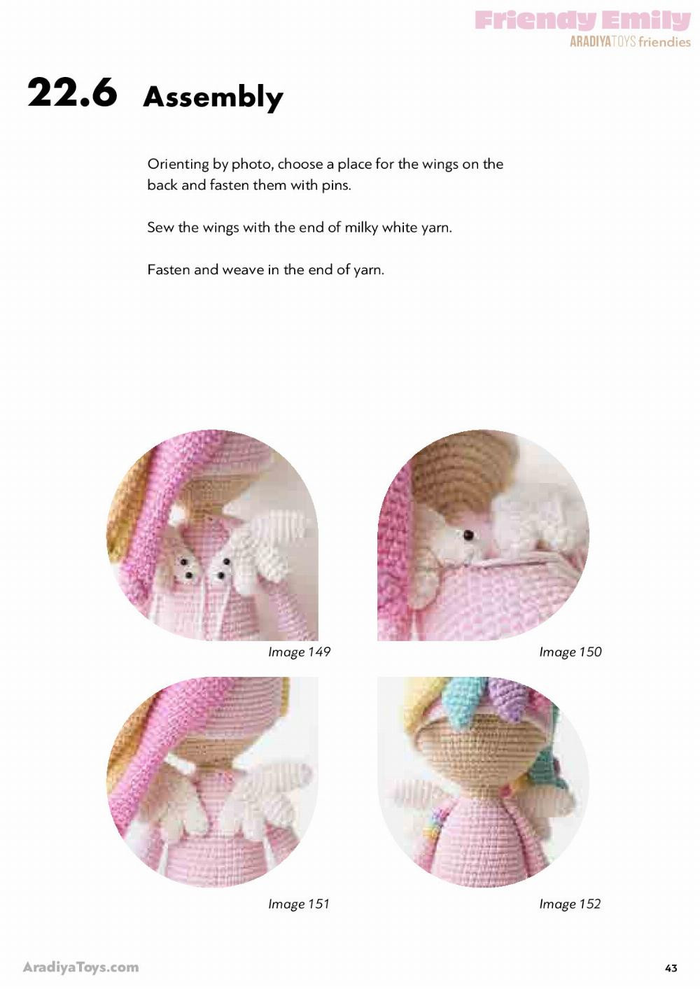 Crochet pattern for baby girl angel unicorn horse doll