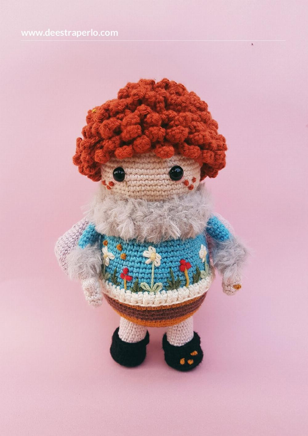 Crochet pattern for boys with red shaggy hair