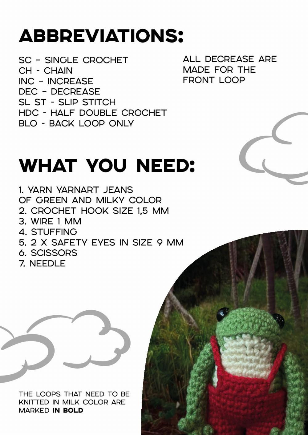 crochet pattern «Frog»