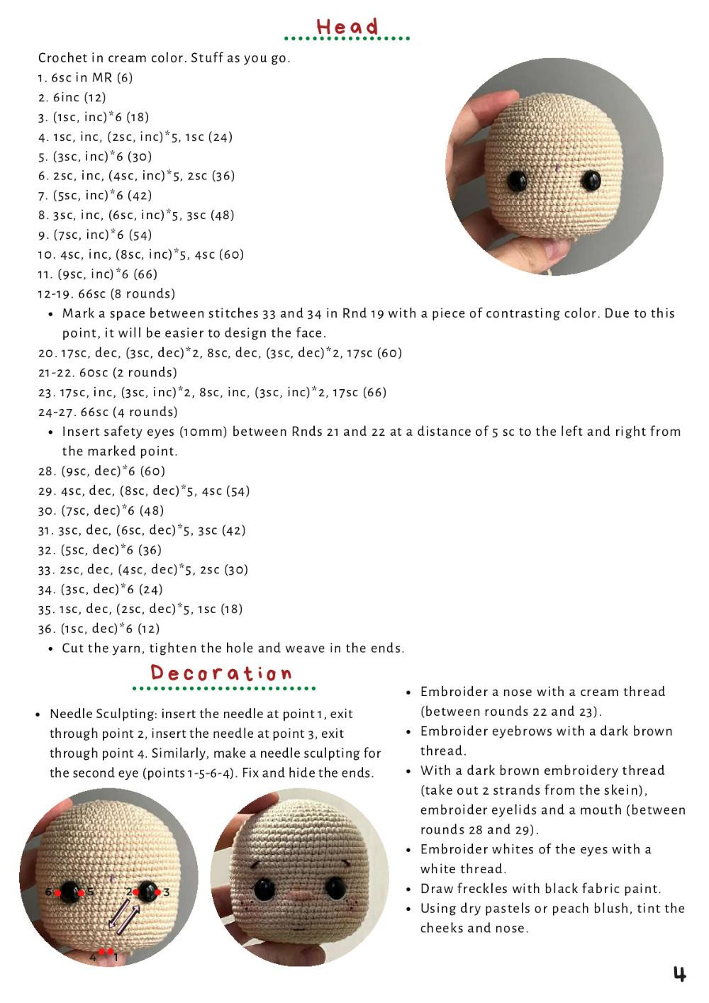 CROCHET PATTERN "GINGERBREAD BABY"