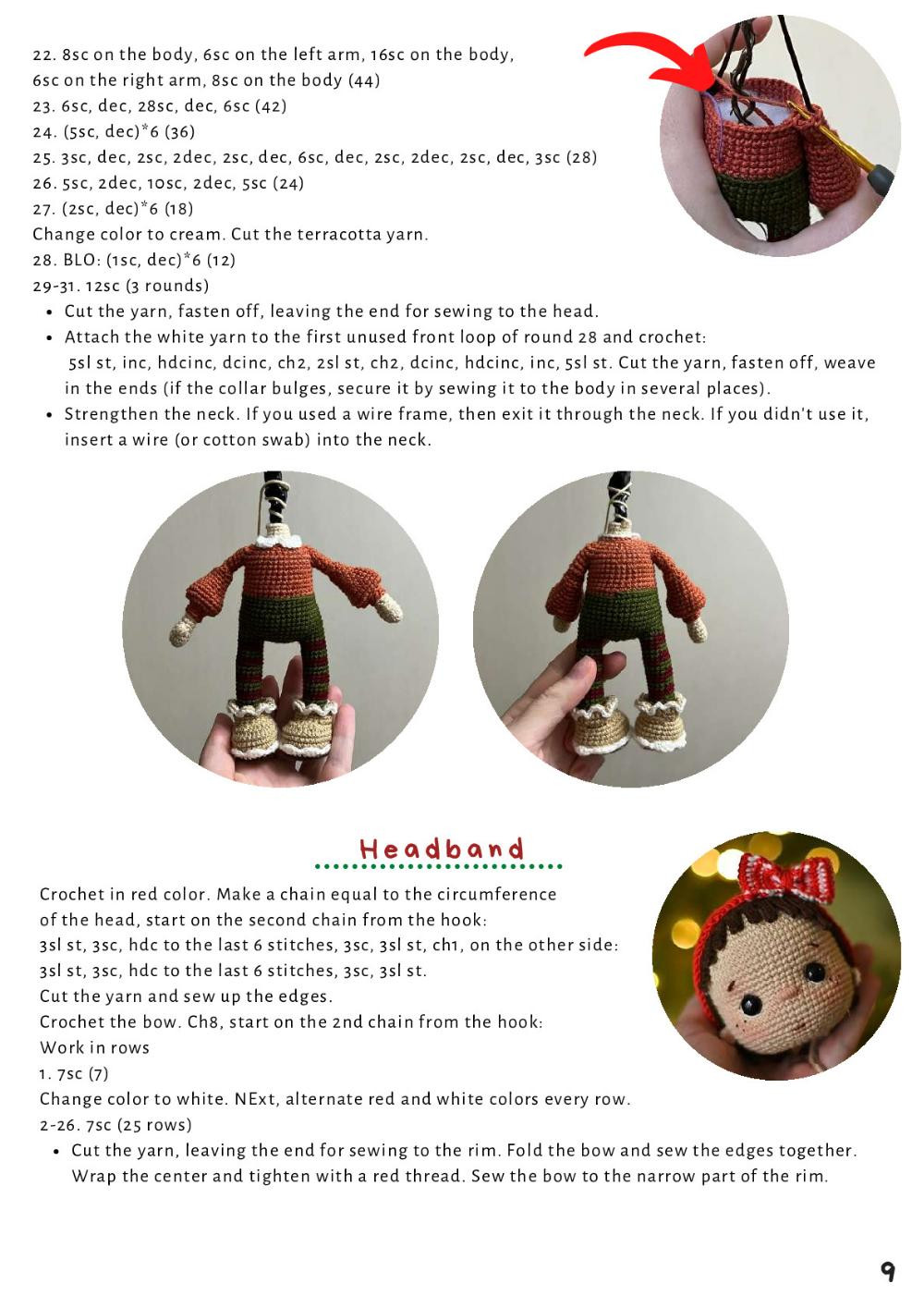 CROCHET PATTERN "GINGERBREAD BABY"