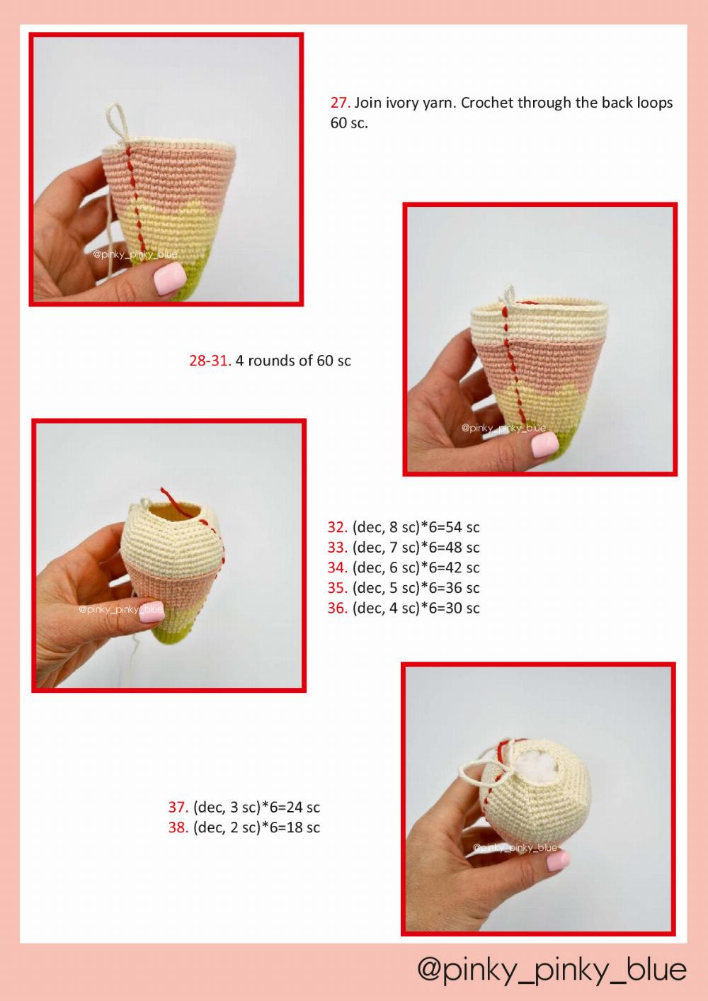 Crochet pattern Ice Cream Dessert