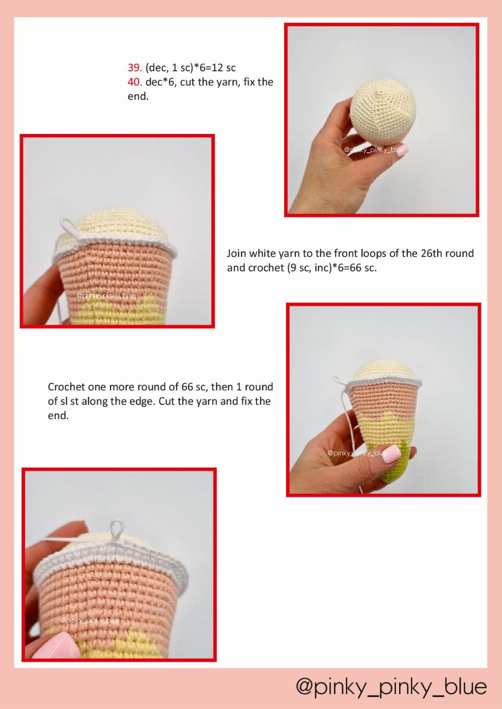 Crochet pattern Ice Cream Dessert