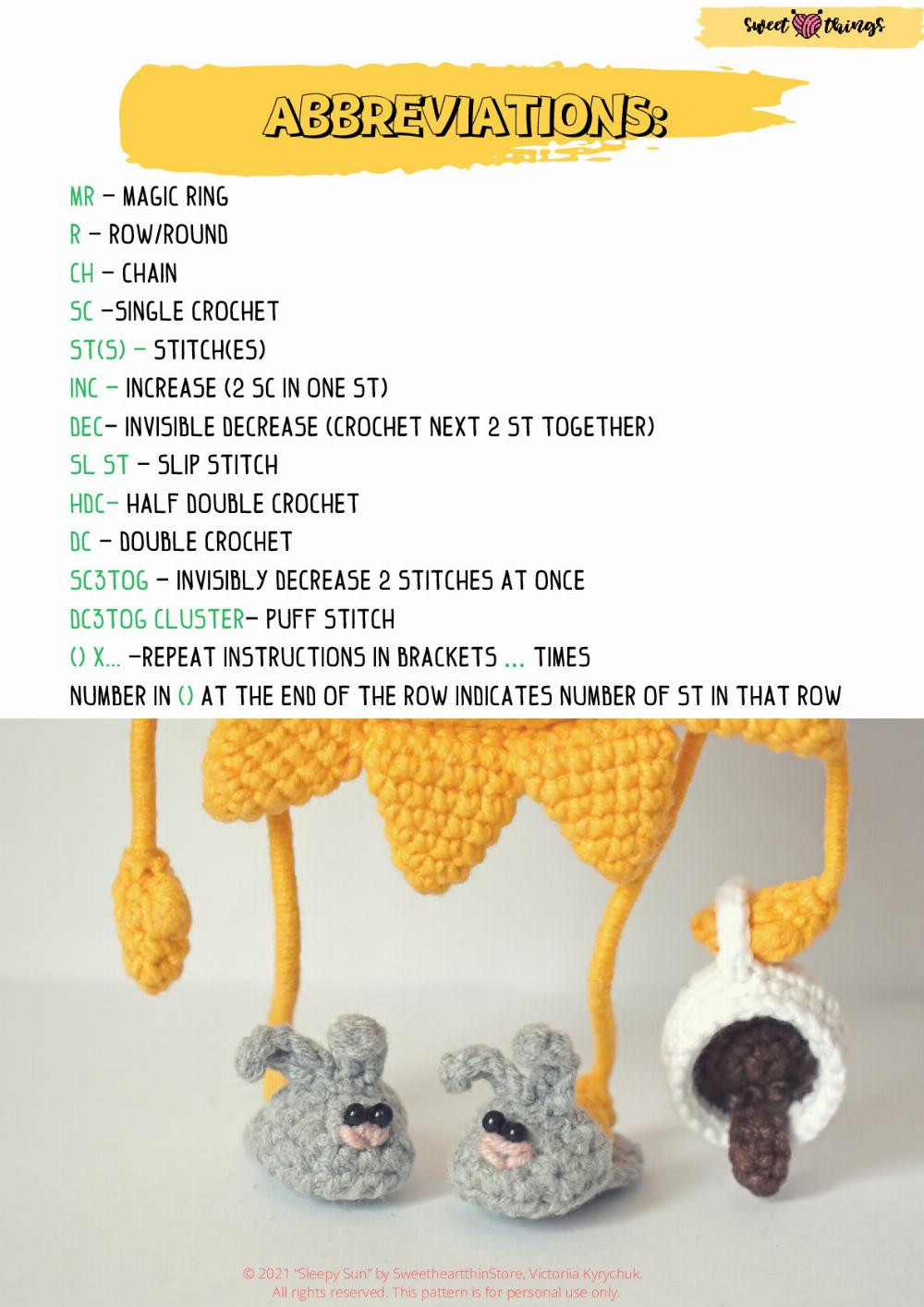 Crochet pattern | June 2021 Sleepy sun