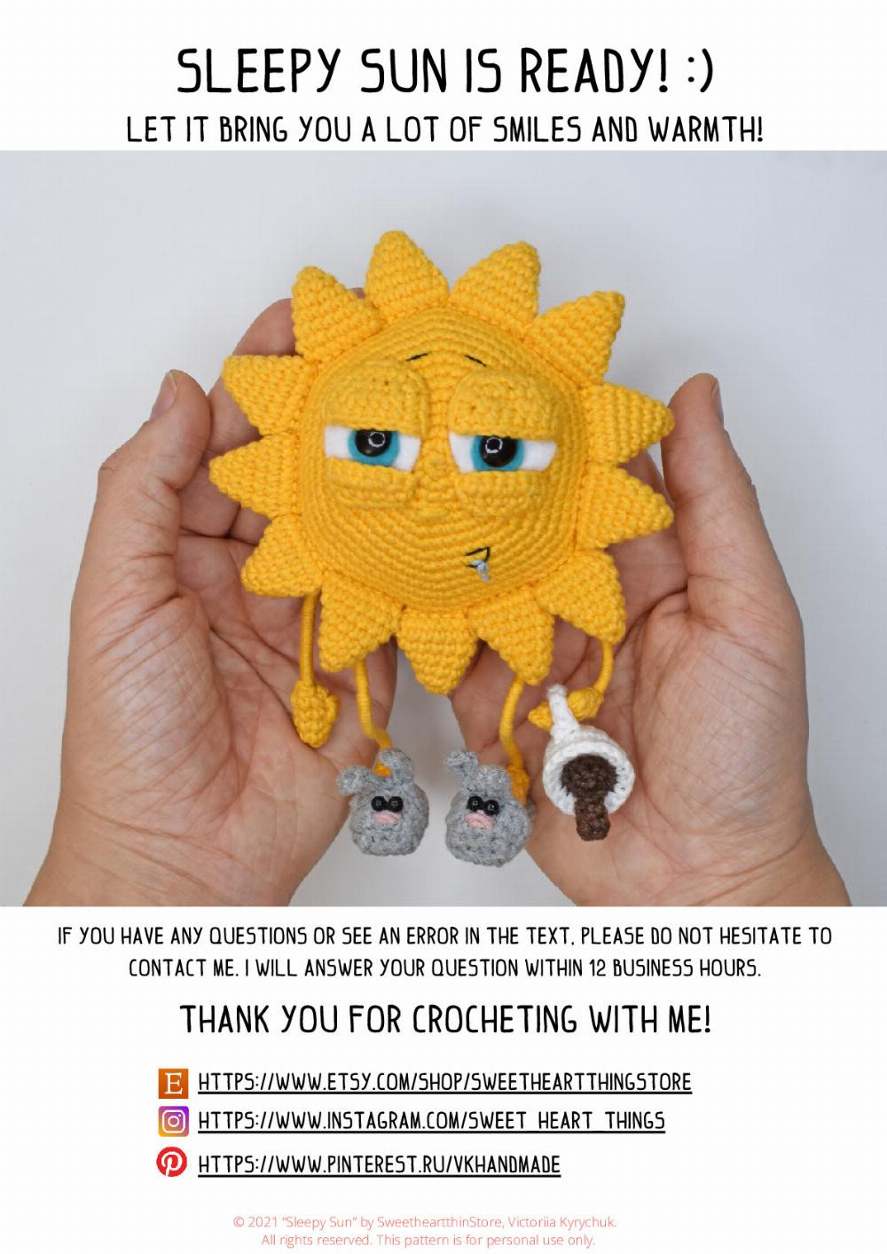 Crochet pattern | June 2021 Sleepy sun