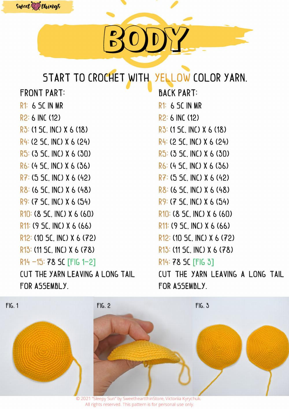 Crochet pattern | June 2021 Sleepy sun