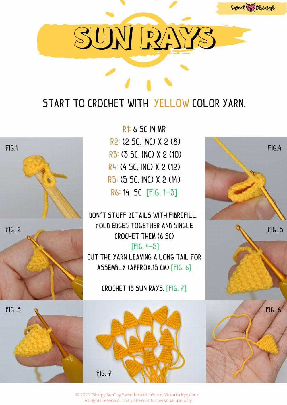 Crochet pattern | June 2021 Sleepy sun