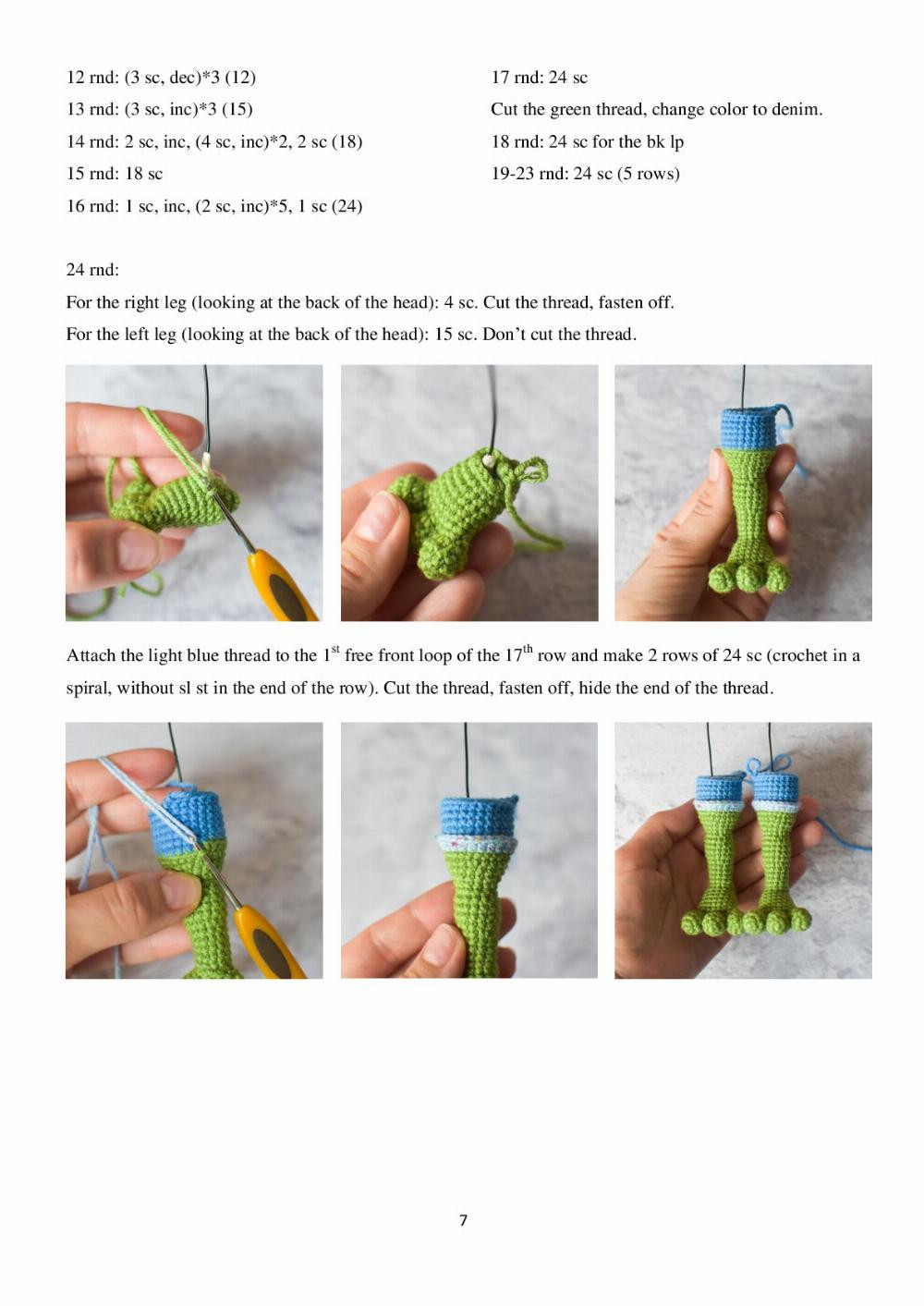 crochet pattern miss frog