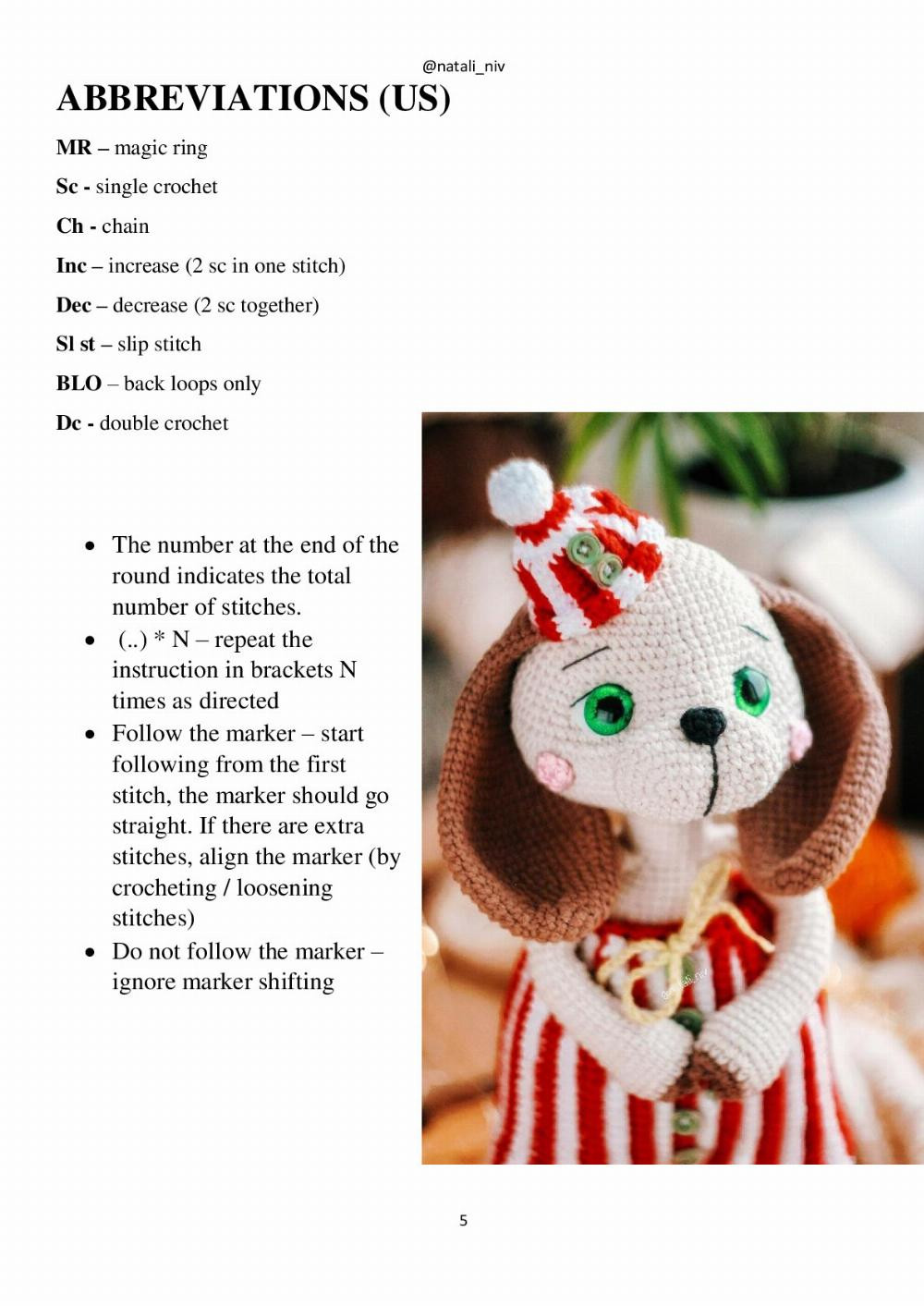 CROCHET PATTERN OMMI the CLOWN DOG