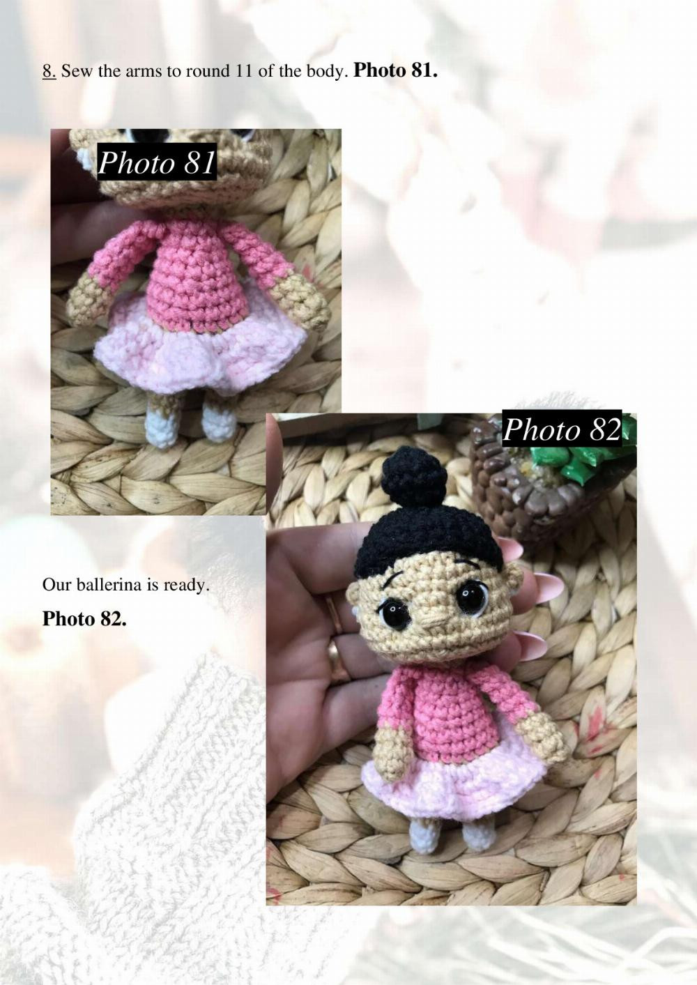 crochet pattern panda, panda wearing a dress and a mane of hair