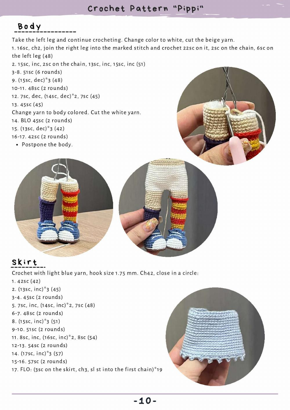 CROCHET PATTERN "PIPPI", Crochet pattern for a little girl doll holding a baby monkey