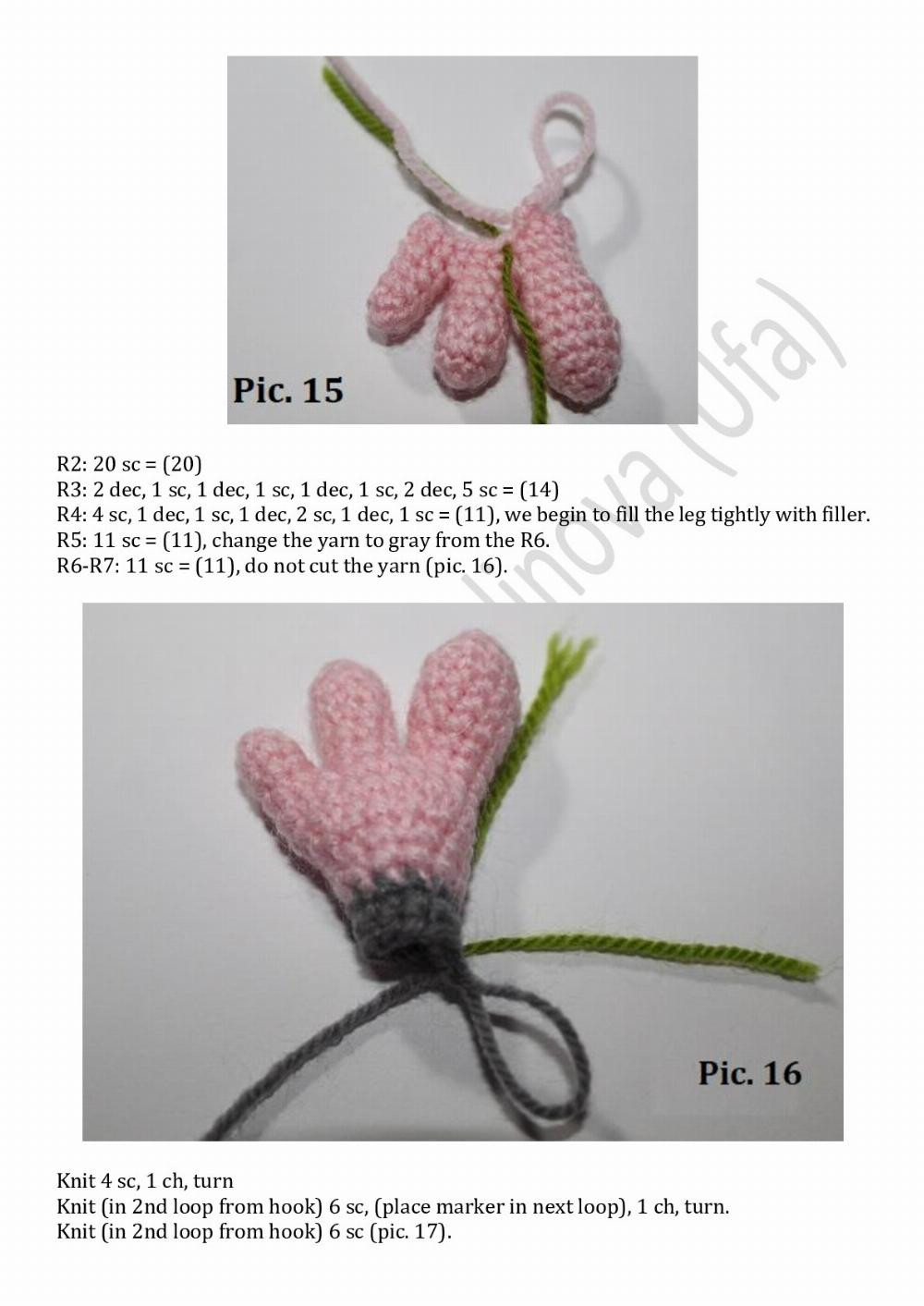 Crochet pattern RAT gray and white