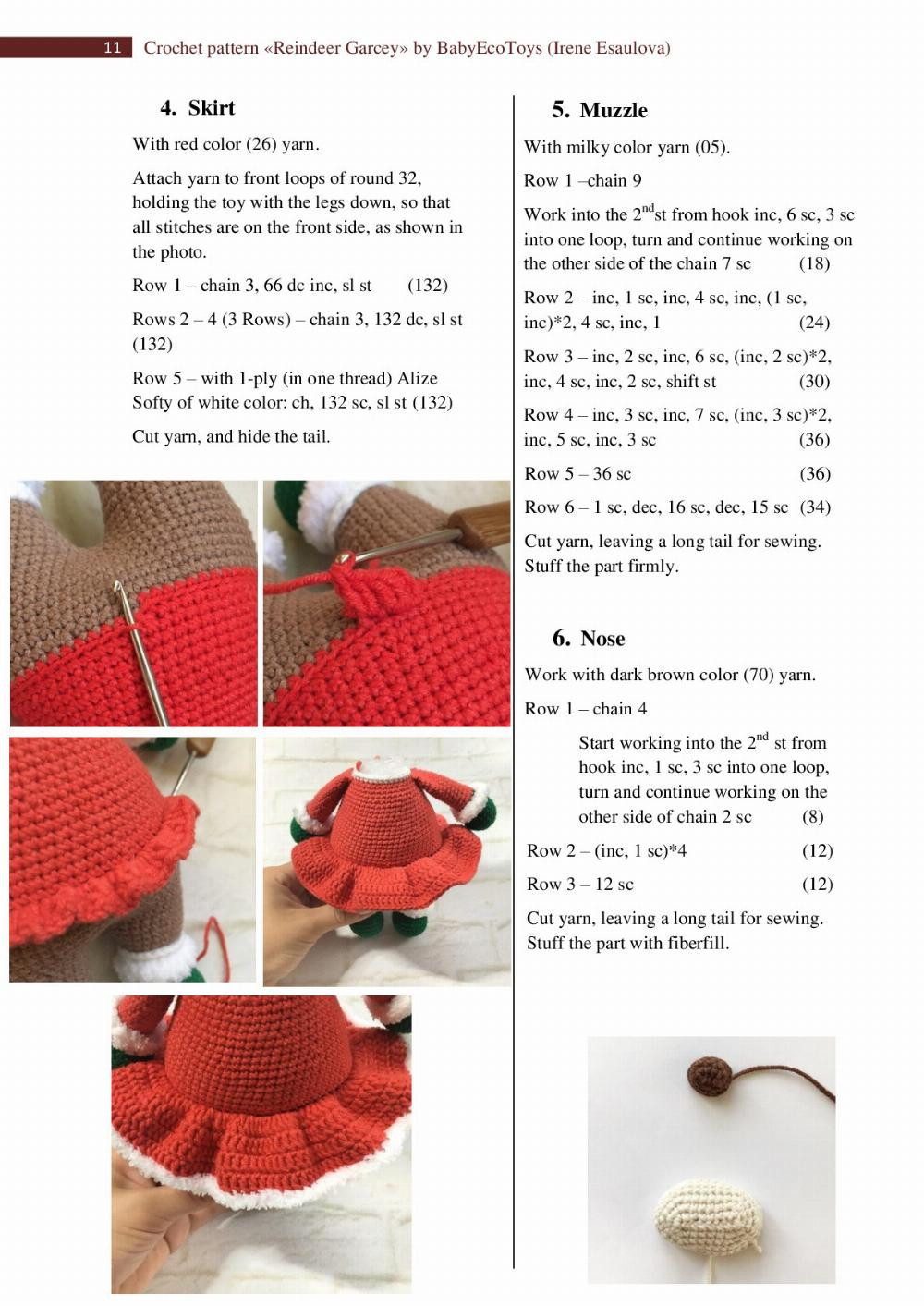 Crochet pattern «Reindeer Garsey»