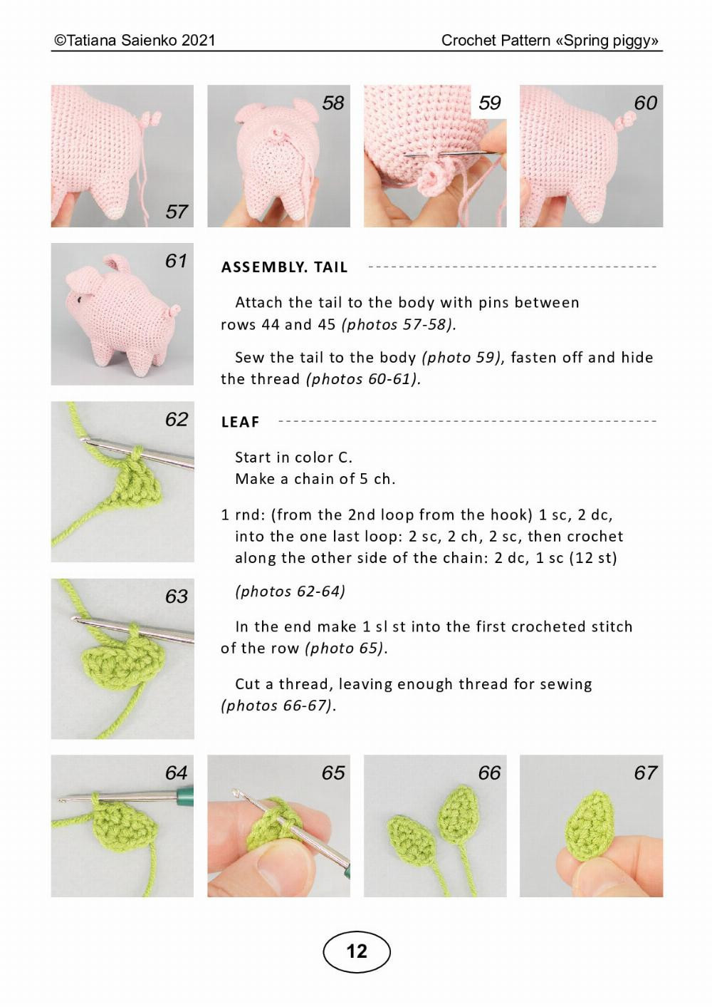 CROCHET PATTERN «Spring piggy»